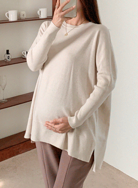 孕婦裝*舒適彈性袖設計孕婦針織上衣