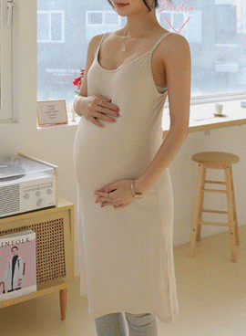孕婦裝*可調節的揹帶孕婦長無袖背心